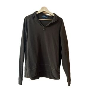 Brown Polo Ralph Lauren quarter zip sweatshirt